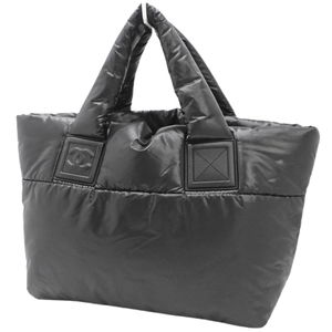 Chanel Nylon Bag Black PM Tote Cocoon Coco Reversible